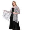 Shawls and Wraps for Evening Dresses,Women Formal 1920s Sequin Flower Sheer Shawls and Wraps for Wedding-