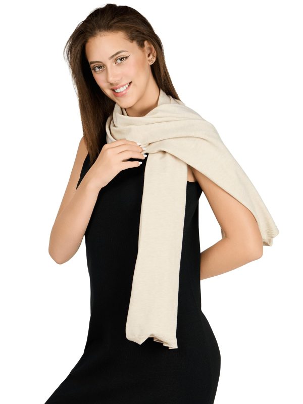 71UYlLSp9wL.jpg Shawl Wraps For Women Soft Cashmere Feel Wrap Sweater Knitted Shawl Scarf With Sleeves