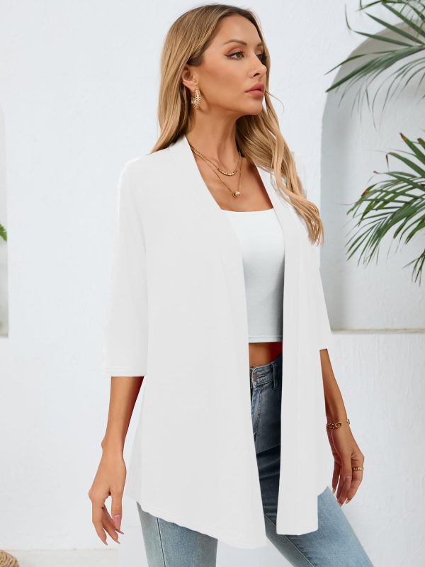 Women's Lightweight Open Front Cardigans Casual Soft Drape Spring Summer Fall Cardigan S-3XL