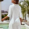Womens Swimsuit Coverups White Chiffon Bikini Swimwear Beach Cover Up Dress Shirt