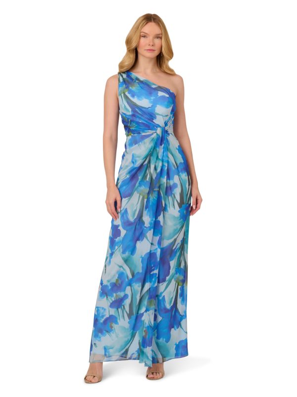 Women's Print Chiffon Long Dress