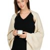 Shawl Wraps For Women Soft Cashmere Feel Wrap Sweater Knitted Shawl Scarf With Sleeves