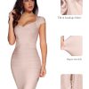 Sexy Backless Lace-up Short Prom Homecoming Dress Short Sleeve Bodycon Cocktail Party Club Dress