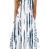 Womens Casual Dress for Summer Tank Dress Loose Flowy Beach Dress with Pockets Hankerchief Flare Midi Sundress 2025