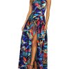 Women's Summer Maxi Dress 2025 Casual Sleeveless Split Floral Sundress Beach Vacation Flowy Long Dresses