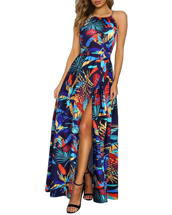 71aVO39nCsL.jpg Women's Summer Maxi Dress 2025 Casual Sleeveless Split Floral Sundress Beach Vacation Flowy Long Dresses