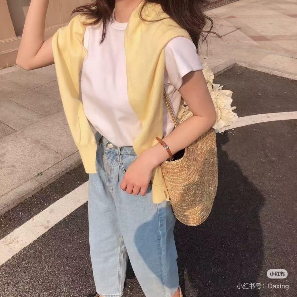 Women's Sweater Shawl Wraps Sleeves Knitted Collar Sweater Scarf Top Casual Lightweight Shoulder Cape Accessories