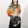 100% Large Silk Feeling Scarf-Women's Fashion Long Mulberry Silk Satin Neck Scarf Sunscreen Shawl Wrap Headscarf