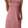 Spring Summer Dresses for Women 2025 Casual Sleeveless Sundresses Cut-Out Fashion Beach Vacation Clothes with Pockets