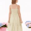 Girls Summer Dress Spaghetti Strap Midi Casual Sundress Sleeveless Party Elegant Dress 5-12Y
