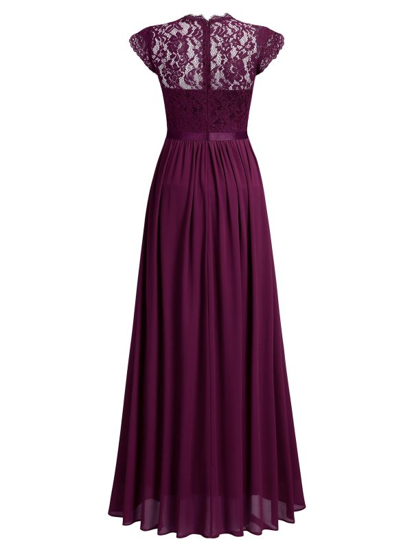 71jEWHOwSDL.jpg Women's Formal Floral Lace Evening Party Maxi Dress