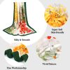 100% Large Silk Feeling Scarf-Women's Fashion Long Mulberry Silk Satin Neck Scarf Sunscreen Shawl Wrap Headscarf