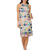 Women's Embroidered Column Midi Dress