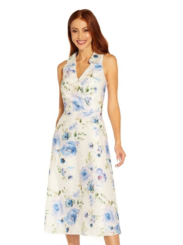 Women's Printed Jacquard Shirt Dress
