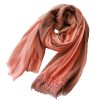 Cotton Linen Fashion Scarf,Gradient Two-tone Four Season Scarf Shawl Beach Gauze,Long Lightweight Travel scarf 75"×35"