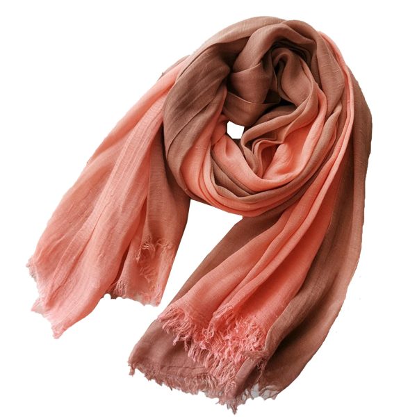 71nc5lReqkL.jpg Cotton Linen Fashion Scarf,Gradient Two-tone Four Season Scarf Shawl Beach Gauze,Long Lightweight Travel scarf 75"×35"