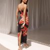 Womens Summer Casual Floral Dresses Spaghetti Strap Bodycon Maxi Beach Dress Elegant Evening Party Long Dresses
