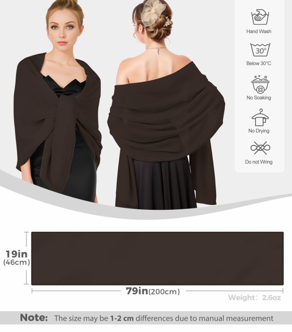 71qQgXuqF7L.jpg Shawls and Wraps for Evening Dresses, Chiffon Shawl Wraps for Women, Shawls for Wedding, Pashimina Bride Shawl