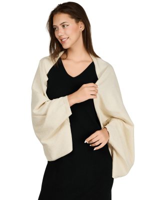 Shawl Wraps For Women Soft Cashmere Feel Wrap Sweater Knitted Shawl Scarf With Sleeves