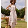 Women's Summer Casual Sleeveless Beach Dress Long Halter Side Slit Maxi Sun Dresses