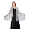 Shawls and Wraps for Evening Dresses,Women Formal 1920s Sequin Flower Sheer Shawls and Wraps for Wedding-