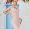Sexy Backless Lace-up Short Prom Homecoming Dress Short Sleeve Bodycon Cocktail Party Club Dress