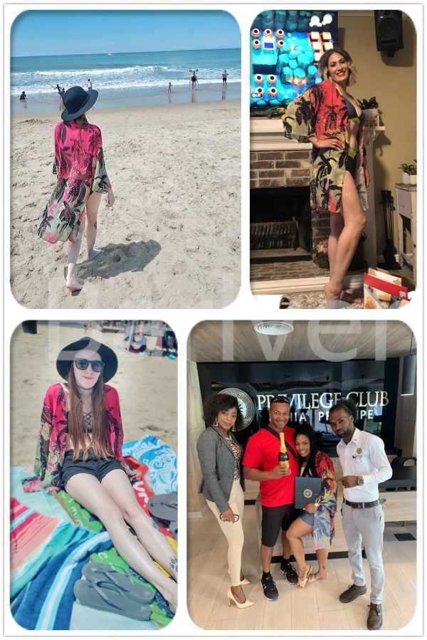 71wVI35-1iL.jpg Women Floral Leaf Kimono Summer Cardigan Sheer Loose Half Sleeve Beach Shawl Chiffon Cover Up Casual Blouse Tops