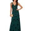 Women's Beaded Mesh Illusion Dress
