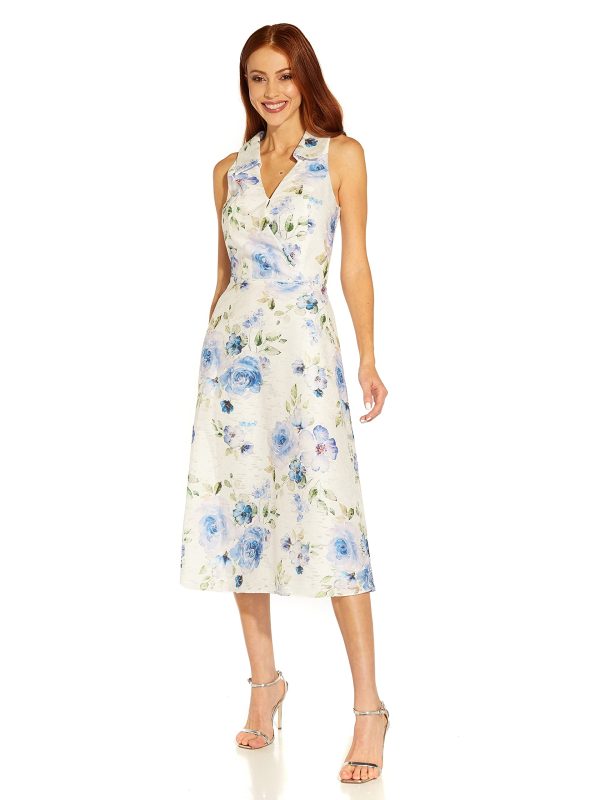 Women's Printed Jacquard Shirt Dress