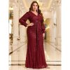 Women's Plus Size Sequin Dress Luxurious Style Formal Cocktail Evening Party Maxi Dresses