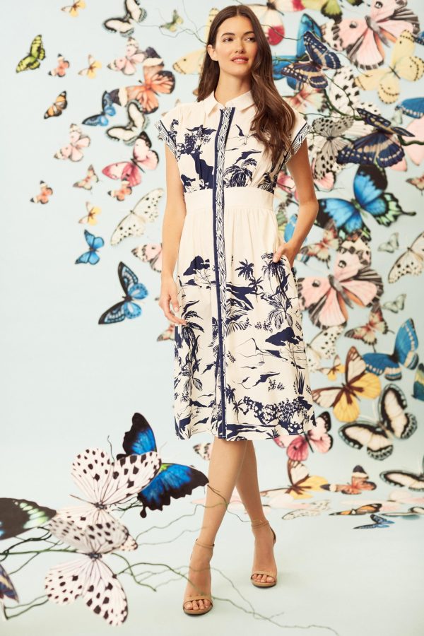 Collared Neck Button Multi Occasion Dresses for Women
