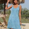 Summer Dresses for Women Boho Beach Dress Sleeveless Sundresses with Pockets Casual Loose Tank Tshirt Sun Dress