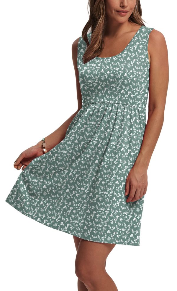 813ypBzYSTL.jpg Women's Summer Dress 2025 A-Line Sleeveless Casual Sundress with Pockets Floral/Solid