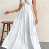 Women's Maxi Summer Dresses Halter V Neck Beach Dresses for Women A-Line Casual Dress for Vacation