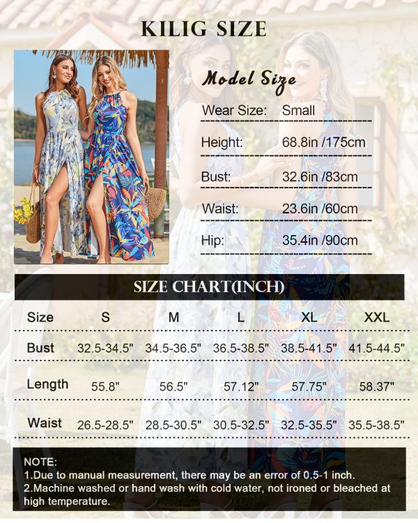 815VXePL4L.jpg Women's Summer Maxi Dress 2025 Casual Sleeveless Split Floral Sundress Beach Vacation Flowy Long Dresses
