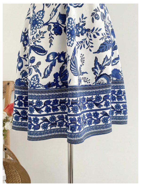 816o2KpztWL.jpg Women's Floral Halter Neck Vacation Dress Sleeveless Cut Out Boho Cami Dress