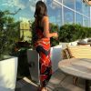 Womens Summer Casual Floral Dresses Spaghetti Strap Bodycon Maxi Beach Dress Elegant Evening Party Long Dresses