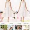 Girls Dresses Summer Spring Halter Maxi Dress Kids Ruffle Casual Flower Pleated Sun Dress Size 5-14