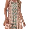 Summer Dresses for Women Beach Boho Sleeveless Vintage Floral Flowy Pocket Tshirt Tank Sundresses