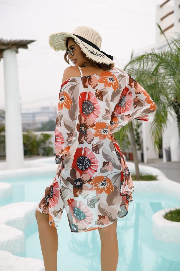 81E9BGhzS-L.jpg Women's Kimono Swimsuit Coverups Summer Beach Casual Loose Cardigans for Swimwear