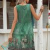 Womens Summer Sundress Boho Floral Casual Tank Dresses with Pockets Sleeveless Tiered Swing A Line Beach Dress