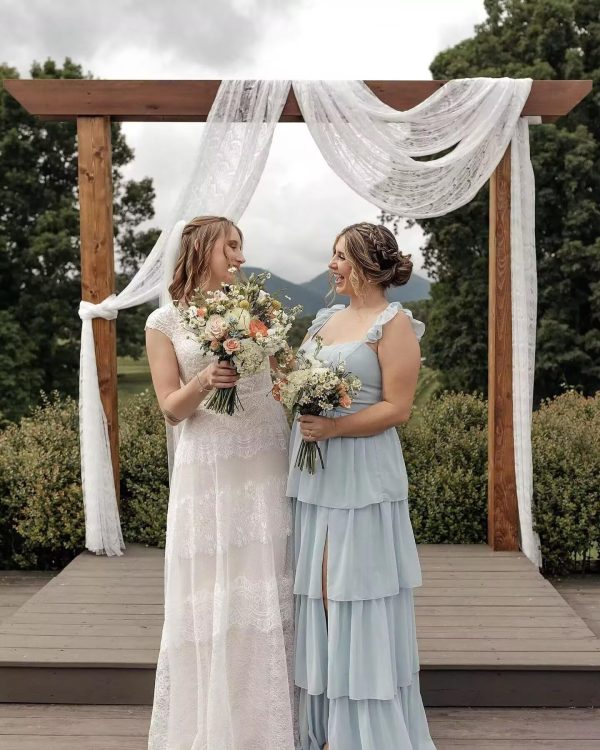 81FMtx1LZZL.jpg Tiered Ruffles Bridesmaid Dresses 2025 for Women Chiffon Formal Evening Dresses with Ruffles DE423