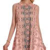 Summer Dresses for Women Beach Boho Sleeveless Vintage Floral Flowy Pocket Tshirt Tank Sundresses