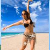 Women Crochet Cover up Skirt Hollow Out Triangle Shawl Wrap Mermaid Sarong Fishnet Swimwear Starfish Beach Skirt
