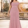 Women's Plus Size Formal Off Shoulder Vintage Floral Lace Mermaid Maxi Evening Party Dress