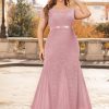 Women's Plus Size Formal Off Shoulder Vintage Floral Lace Mermaid Maxi Evening Party Dress