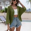 Womens Summer Crochet Cardigan Sweaters Lightweight Open Front 3/4 Sleeve Batwing Kimono Boho Knit Cover Ups 2025