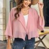 Womens Summer Tops Short Shrugs Kimono Cardigans Casual Chiffon Bolero Jackets