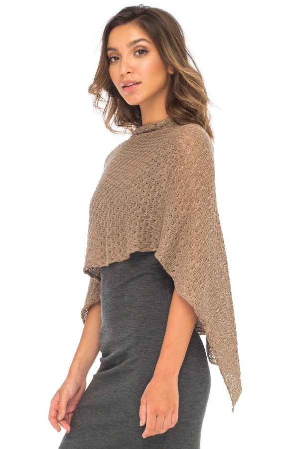 Womens Cotton Shrug Poncho, Lightweight Summer Shrug Pullover Sweater