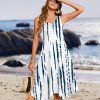 Womens Casual Dress for Summer Tank Dress Loose Flowy Beach Dress with Pockets Hankerchief Flare Midi Sundress 2025